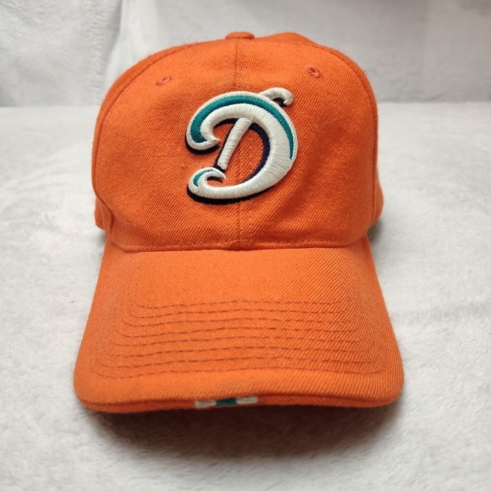 Miami Dolphins Hat Cap Fitted Mens 7 1/8 Orange NFL Football Nike Wool
